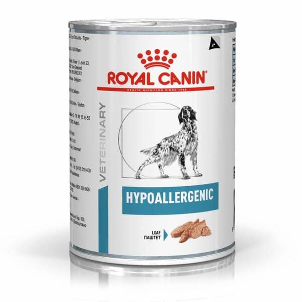 Royal Canin Hypoallergenic veterinārie konservi suņiem alerģijām 400 g